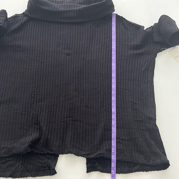 NWT Free People Juicy Long Sleeve Open Back Top Black Large - Picture 10 of 10